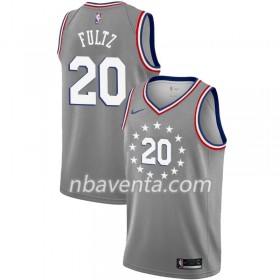 Camiseta Hombre Philadelphia 76ers Markelle Fultz 20 2018-19 Nike City Edition Gris Swingman